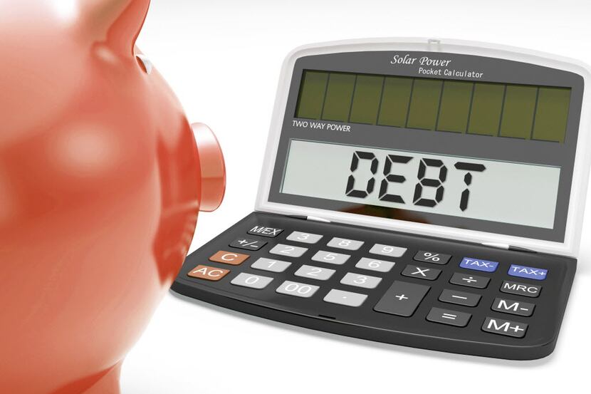 Debt Calculator Showing Credit Arrears Or Liability