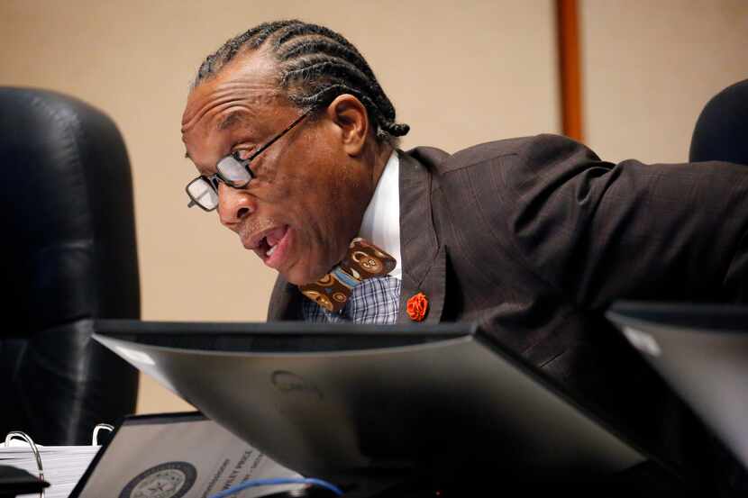 Dallas County Commissioner John Wiley Price at a Feb. 3 meeting of the Dallas County...