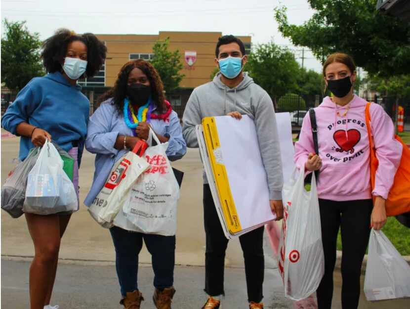 A group of four SMU students, including The Detente Collective co-founder Reagan McGinnis...