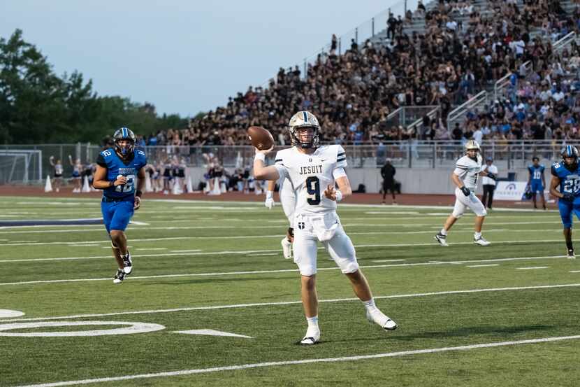 Jesuit quarterback Charlie Peters has thrown eight touchdown passes in the first two games...