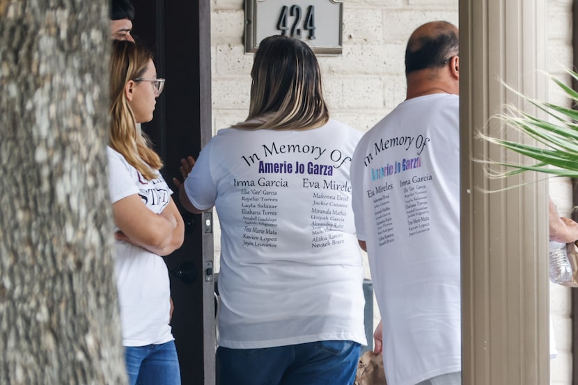 People attend the visitation for Amerie Jo Garza at Hillcrest Memorial Funeral Home in...