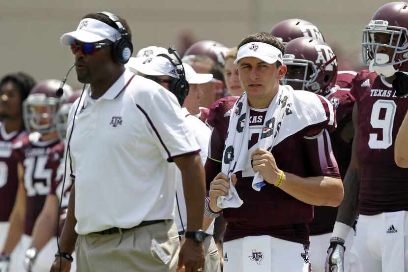 Johnny Manziel was the starting quarterback for two seasons for coach Kevin Sumlin at Texas...