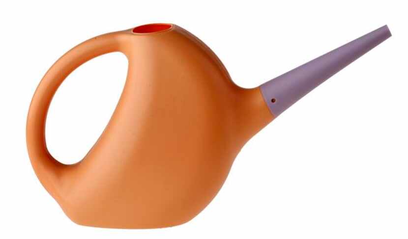 
Crescent Pinocchio watering can, made in Italy, is sold in a range of color combos. At...