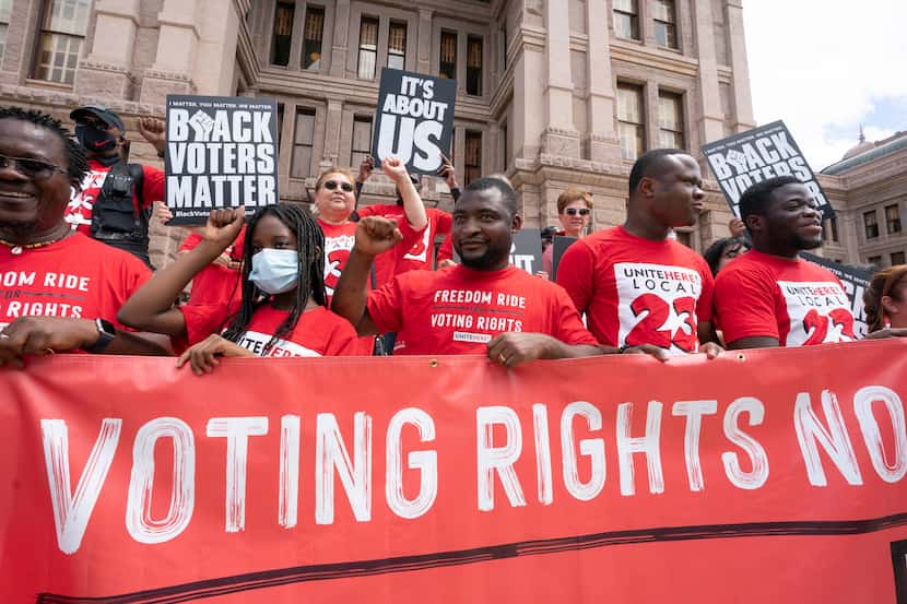A coalition of voting rights groups including Black Voters Matter and the Texas Right to...