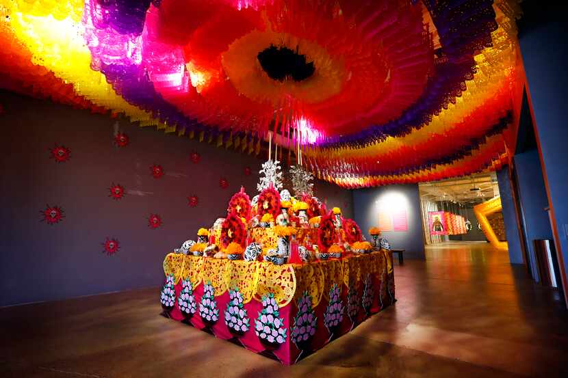 Day of the Dead Alter is displayed at the Latino Arts Project in the Dallas Design District.
