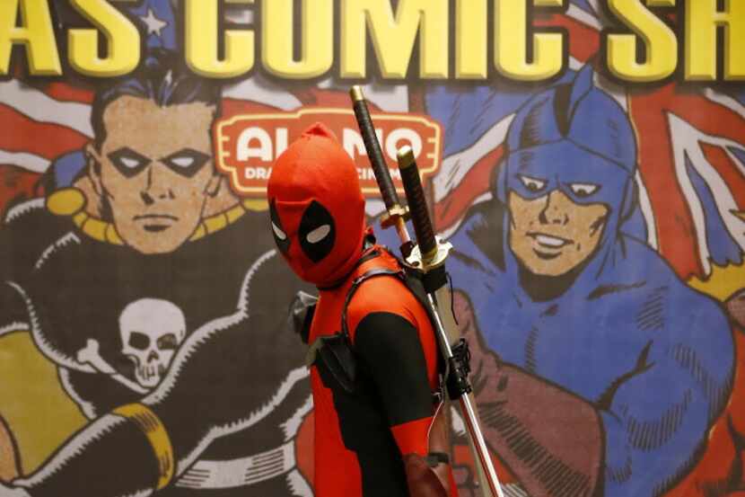 Wade Wilson participates in the costume contest during Dallas Comic Show at Richardson Civic...