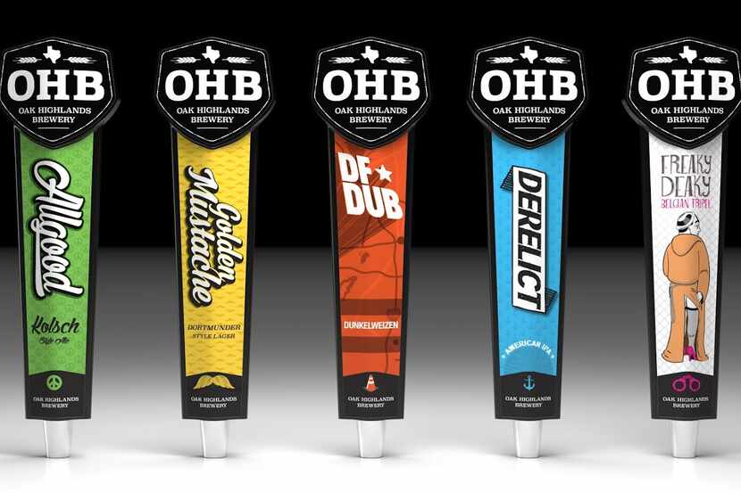 Mock up of Oak Highlands Brewery taps