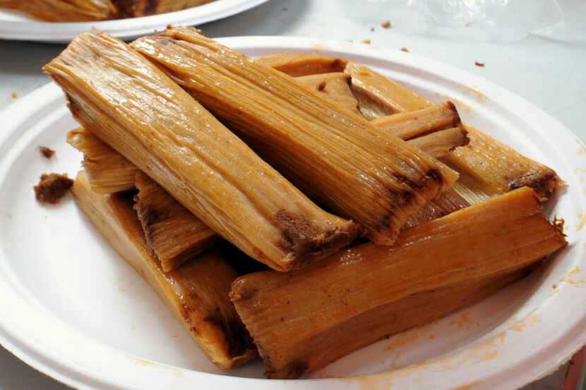 A plate of tamales