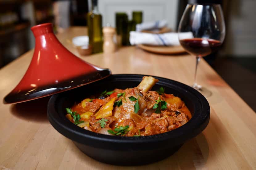 Lift the top of the tagine, and the aromas of the hearty Catalonian-style lamb stew rush out...