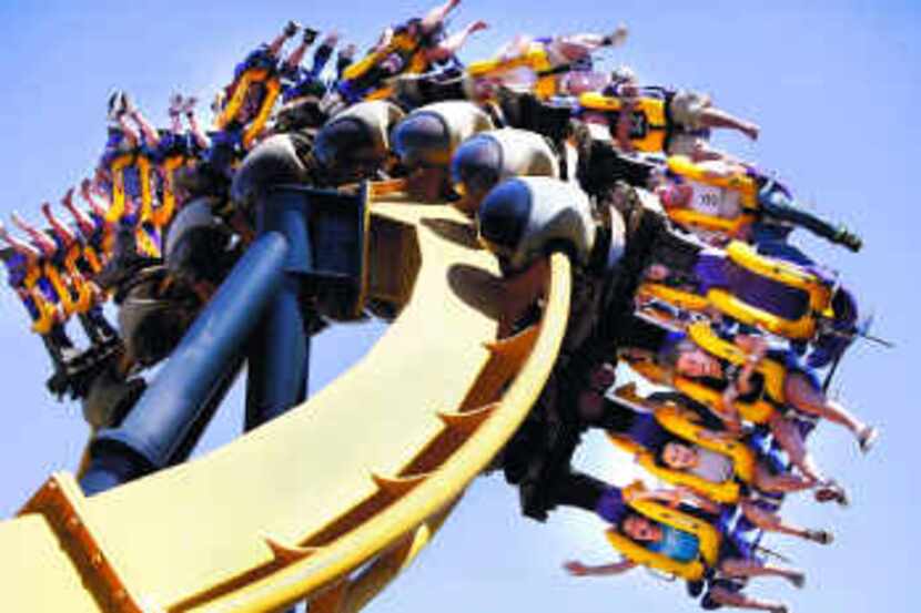 Thrill rides are big attractions at Six Flags Over Texas in Arlington.