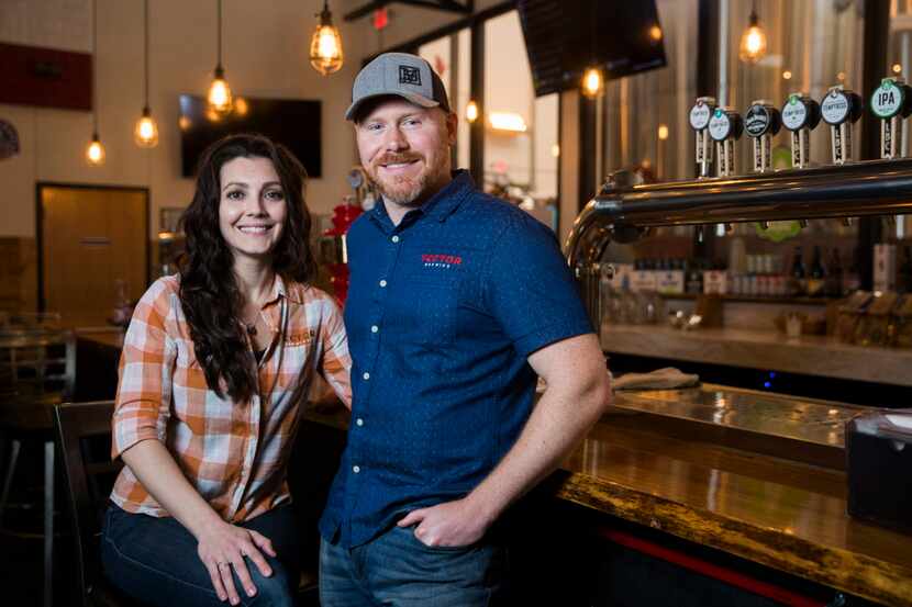 Veronica and Craig Bradley, owners of Vector Brewing, located at the corner of Walnut Hill...