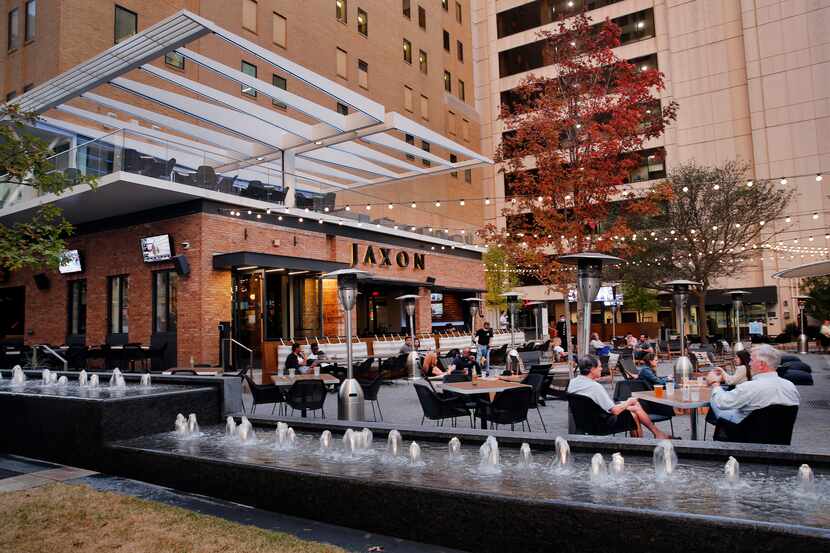 Jaxon Texas Kitchen and Beer Garden in the AT&T Discovery District in downtown Dallas,...