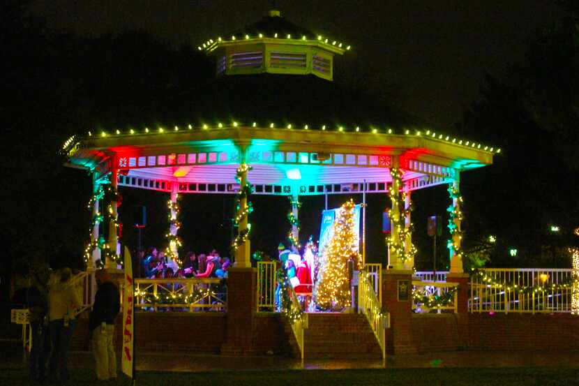 The Dickens in Downtown Plano tree-lighting and festival takes place in Haggard Park.