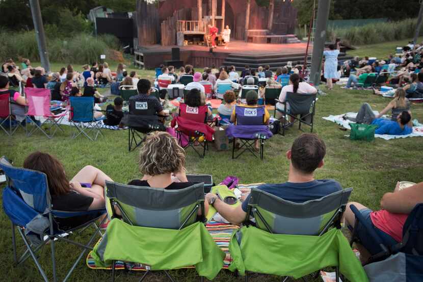 Theatre fans at the Samuell Grand Amphitheater in Dallas, Texas on June 23, 2017.