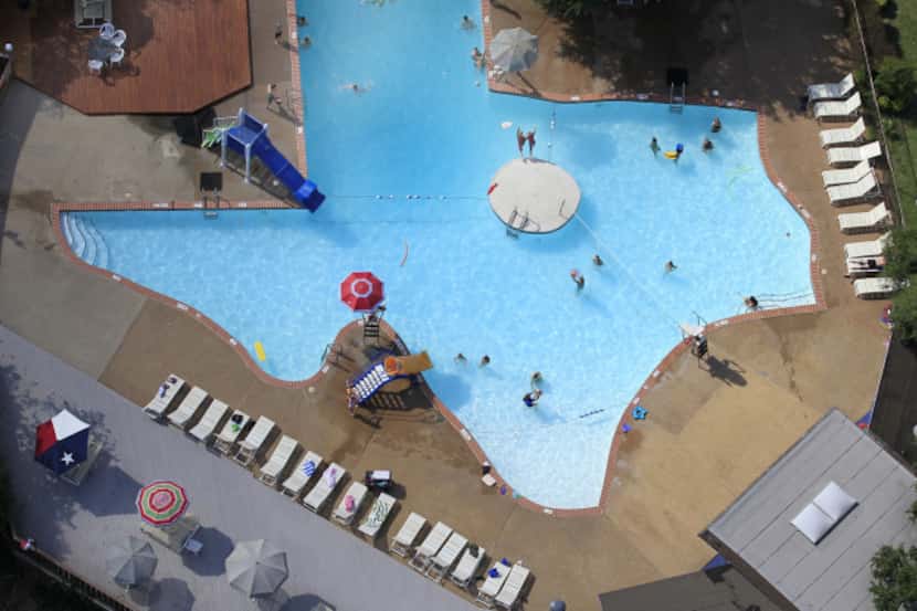 Aerial view of the Texas Pool.