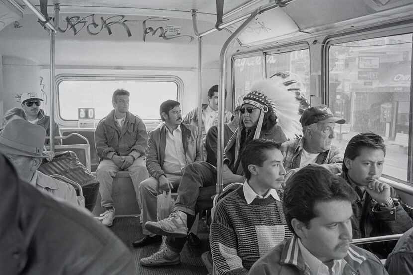Zig Jackson (Mandan/Hidatsa/Arikara) (b. 1957), Indian Man on the Bus, Mission District, San...