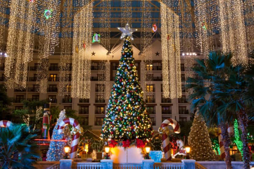 Lone Star Christmas at the Gaylord Texan Resort features decorations in the atrium.