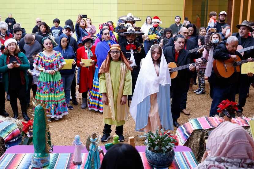 The Posadas procession at Latino Cultural Center