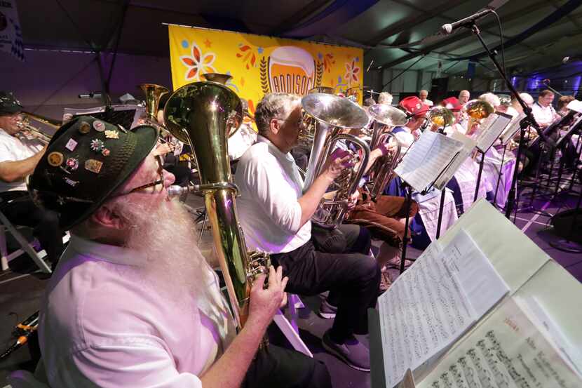 Musicians keep the traditional German music going during the 2018 Addison Oktoberfest. The...