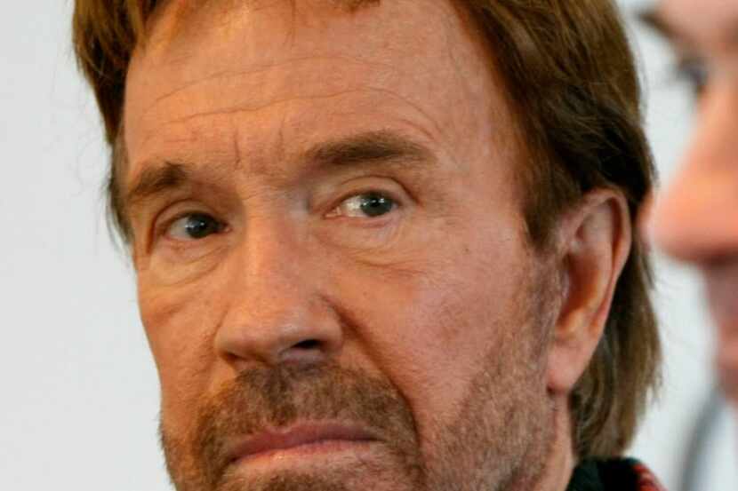Actor Chuck Norris is seen at his Lone Wolf Ranch in Texas in a Jan. 20, 2008, file photo. 