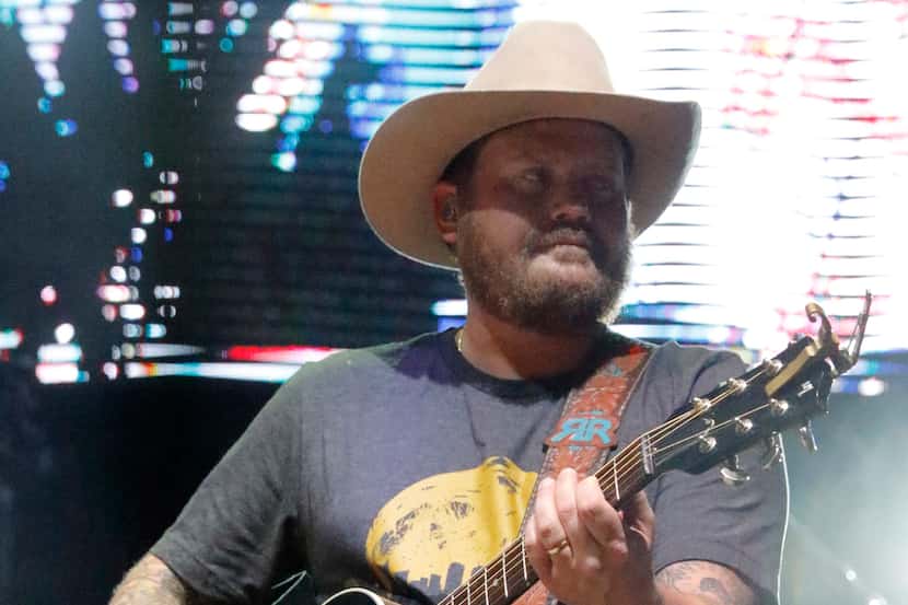 Randy Rogers of the Randy Rogers Band photographed performing at the Gexa Energy Pavilion in...