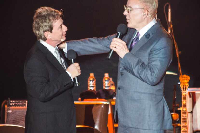 Martin Short, left, and Steve Martin are on tour together. The funny guys stop at Verizon...