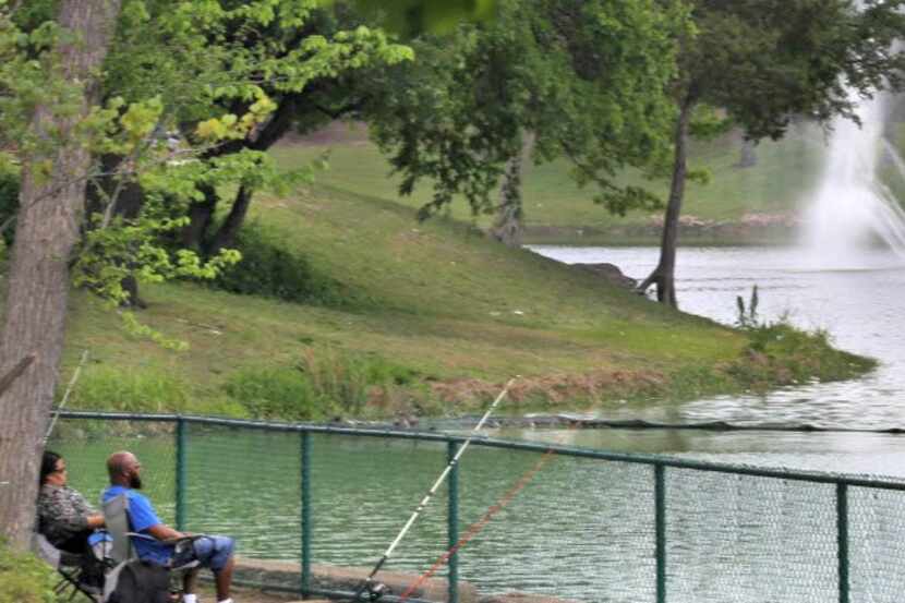 You can enjoy a relaxing afternoon of fishing at the Lake Cliff Park in Oak Cliff. 
