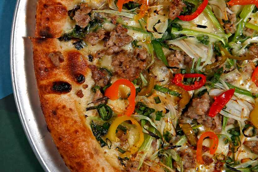 Fennel sausage pizza at Sassetta in Dallas,