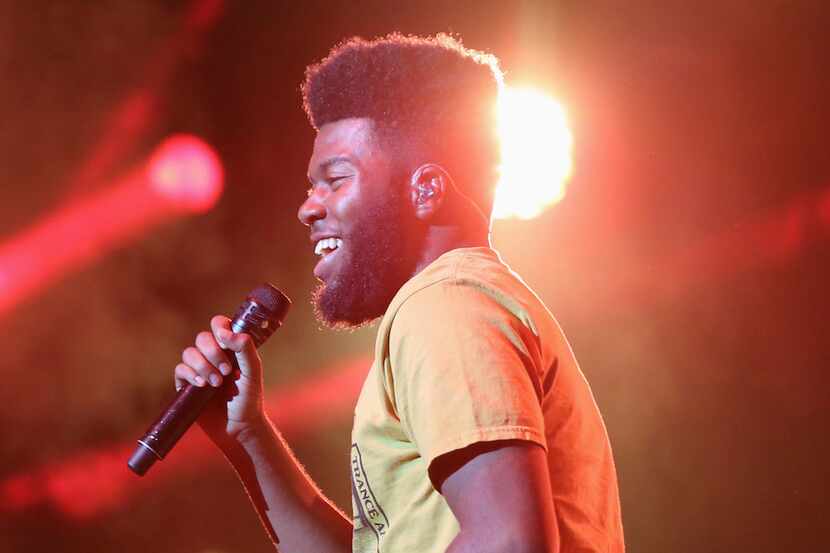 Khalid performs at the Staples Center in Los Angeles.