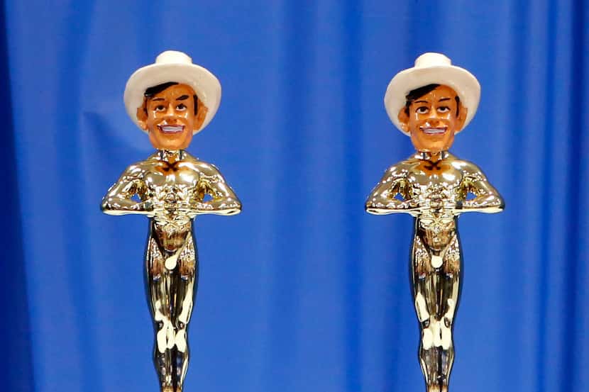 Two of the Big Tex Choice Awards trophies