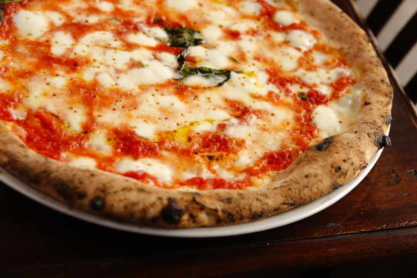 A Margherita pizza made by Cane Rosso