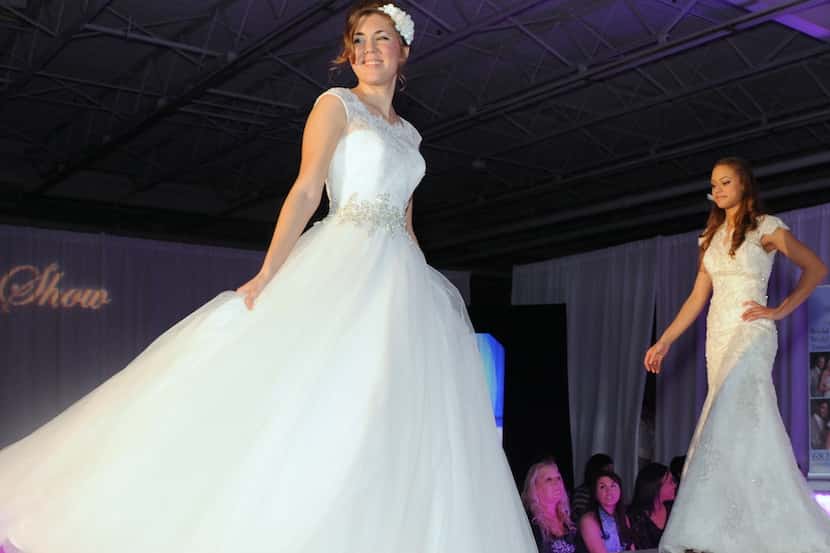 Wedding dress fashion shows are a feature of all Bridal Shows, Inc. events.