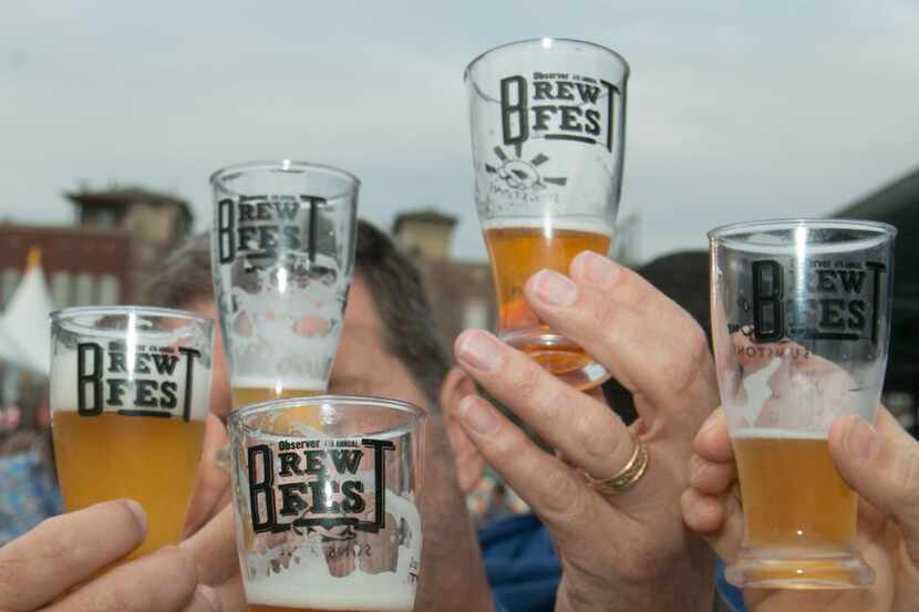 Beer fans toast Brewfest at the Dallas Farmers Market.