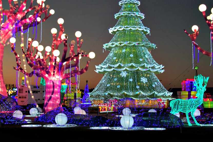 Magical Winter Lights holiday lantern festival debuts at Lone Star Park in November 2017.
