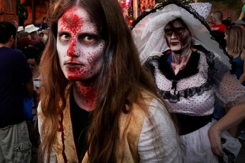 Six Flags Over Texas' Fright Fest includes haunted houses and Halloween-inspired entertainment.