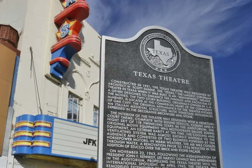 The Texas Theatre on Jefferson Blvd in Oak Cliff.