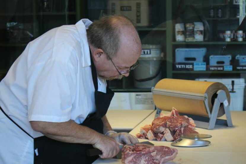 Customers at Cooper's Meat Market can watch the butcher cut their beef, poultry or fish.