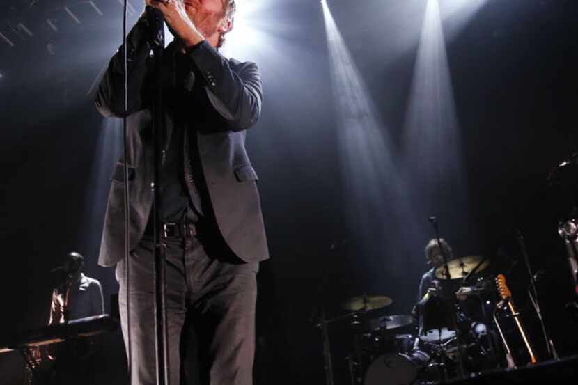 Matt Berninger sings during The National concert at South Side Music Hall in Dallas, TX on...