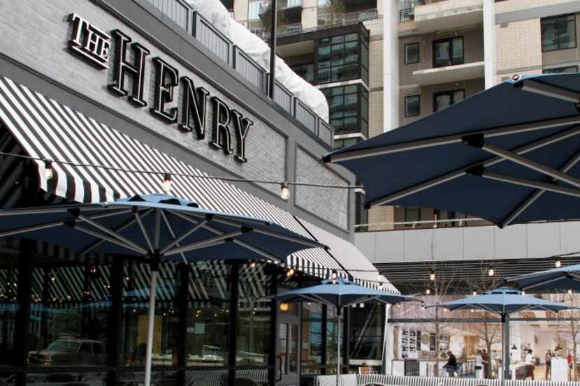 The patio at The Henry restaurant in uptown Dallas. 