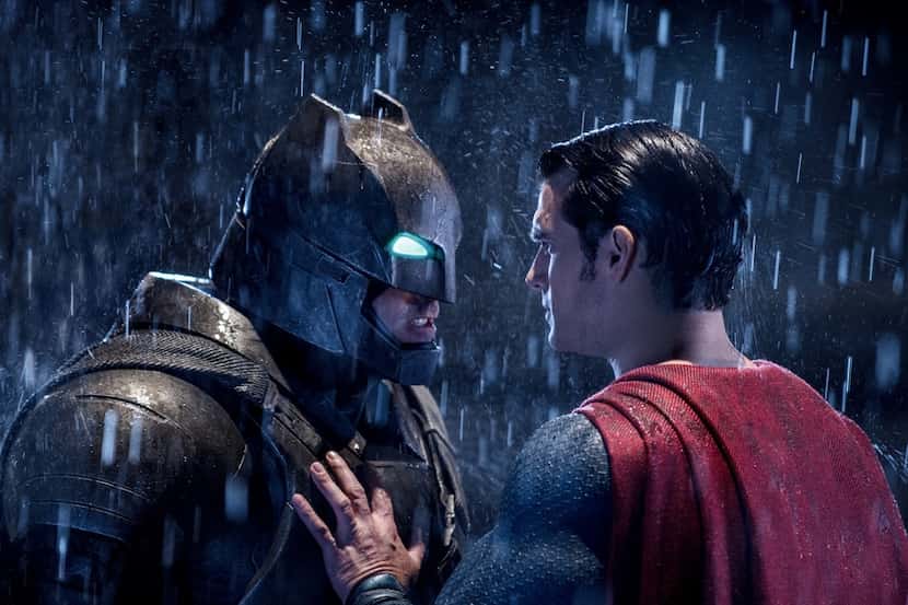 Ben Affleck (left) as Batman and Henry Cavill as Superman in "Batman v. Superman: Dawn of...