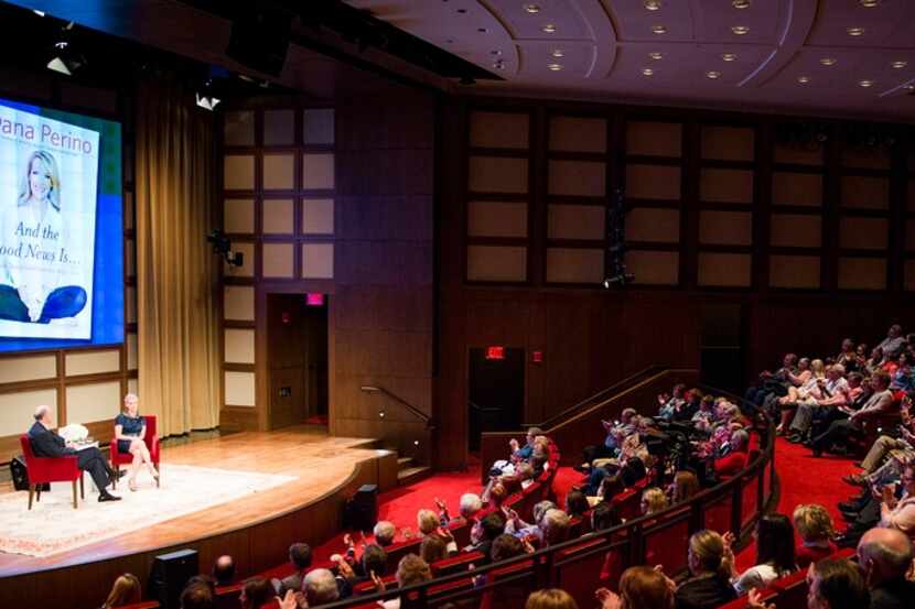 Dana Perino is interviewed in a forum at The George W. Bush Presidential Center. 