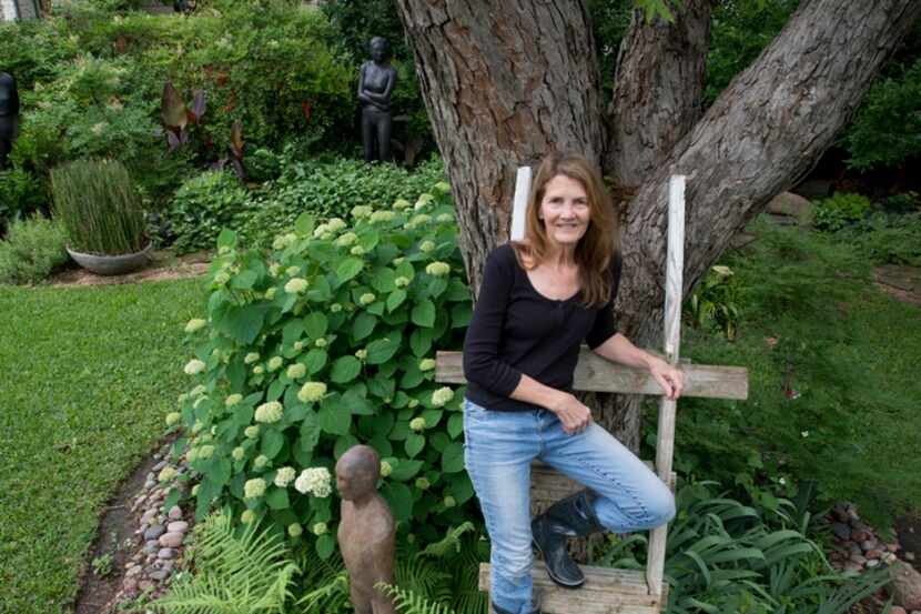 Sculptor Deborah Ballard prepares her backyard garden for the 2015 White Rock East Garden Tour.