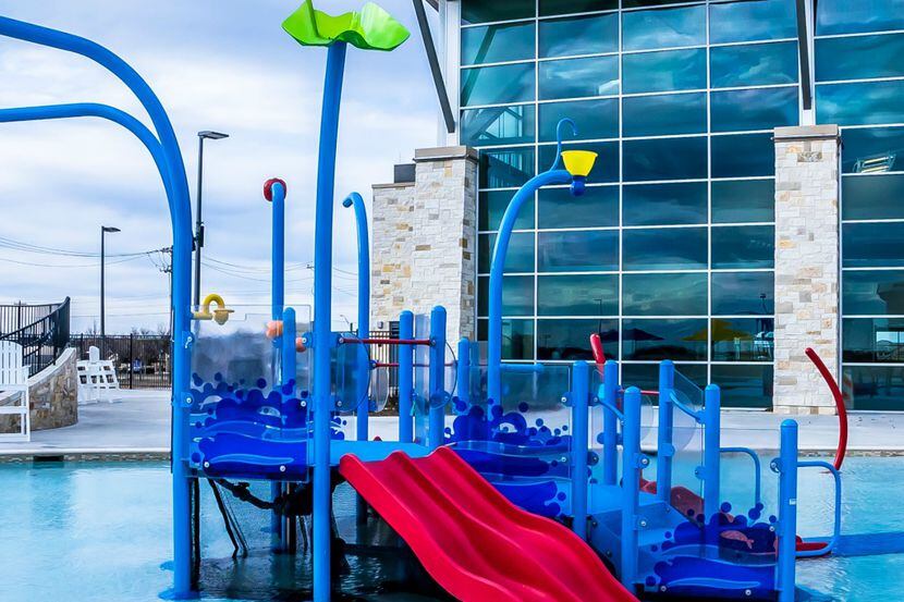 Water slide at the Apex Centre in McKinney.