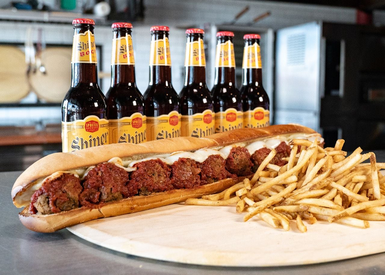 For Father's Day this year, Greenville Pizza offers an extra-large, 2-foot meatball sub that feeds three to four people. The sub comes with a double order of fries and a six-pack of Shiner.