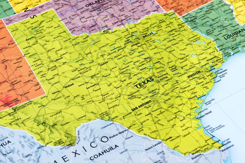 Map of Texas State. 