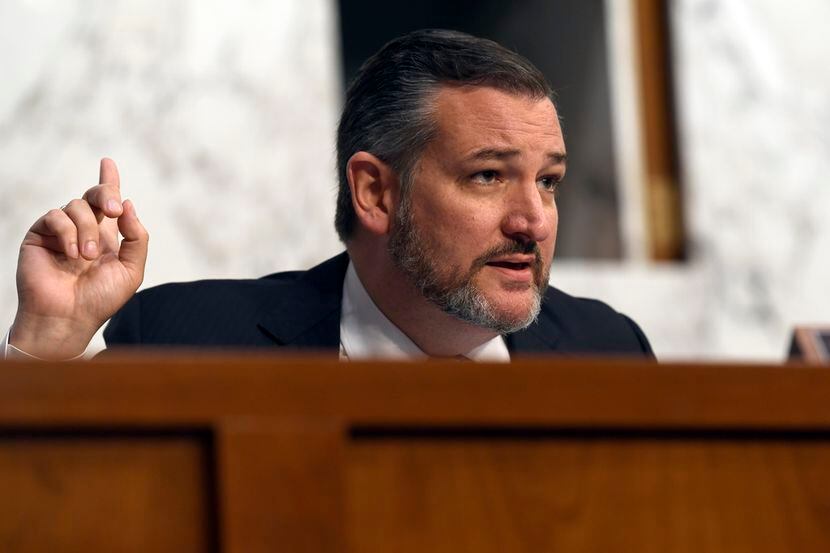 Sen. Ted Cruz, R-Texas, asks a question of Boeing Company President and Chief Executive...