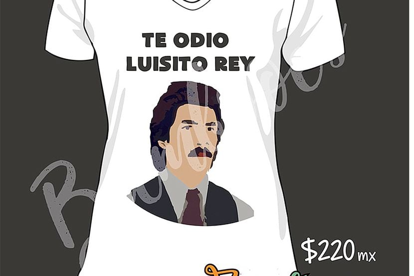 La playera con la leyenda “Te Odio Luisito Rey” cuesta 220 pesos mexicanos./AGENCIA REFORMA 
