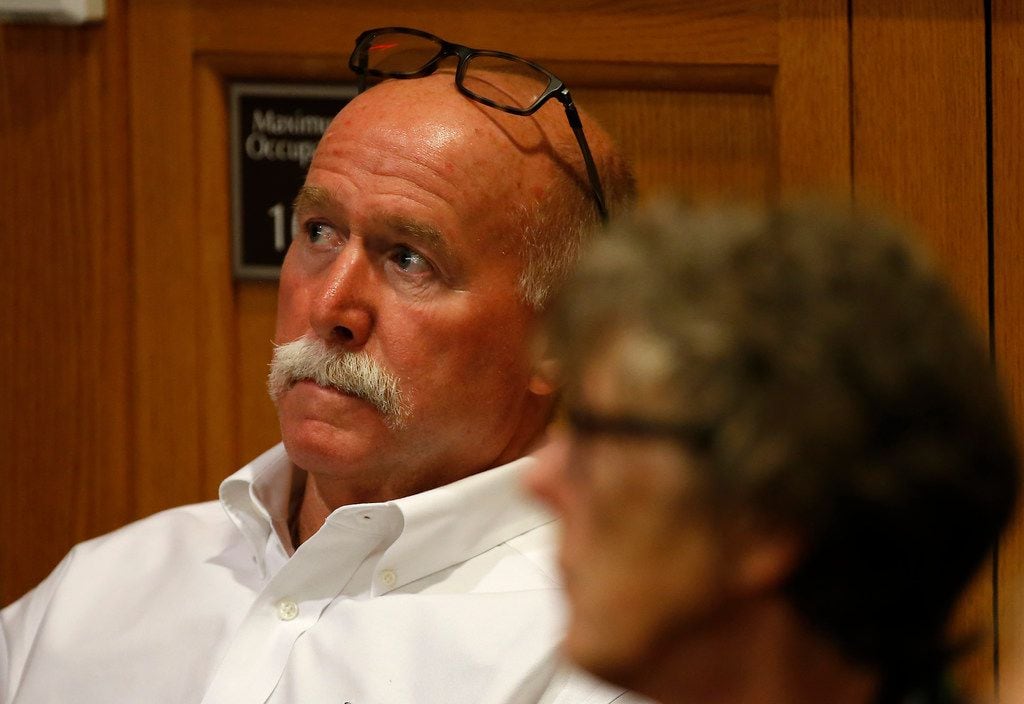 Gary Bardwell (left) and Carla Bardwell, the parents of Jessie Bardwell, attend a murder...