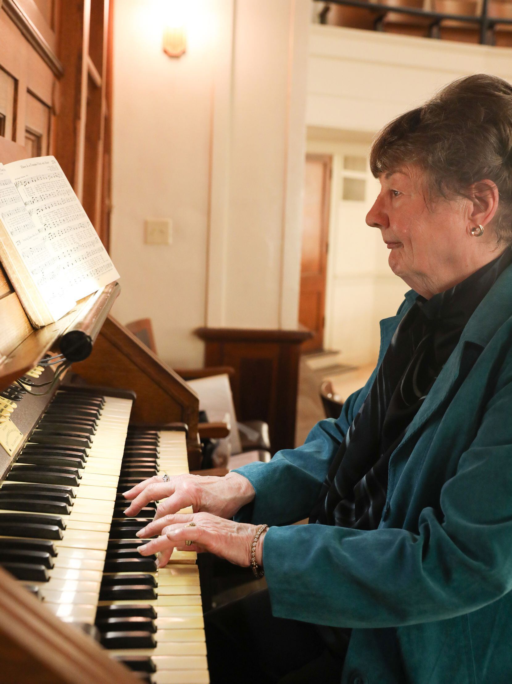Marcia Cheatham played a small portion of "Amazing Grace," her favorite hymn to perform on...