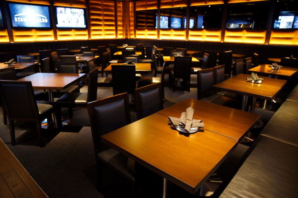 The dining area of the new Stadium Club restaurant in AT&T Stadium, Friday, September 232,...